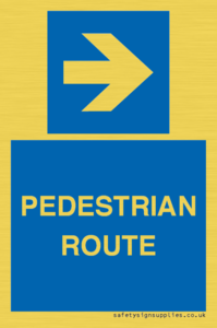 PEDESTRIAN ROUTE - right arrow